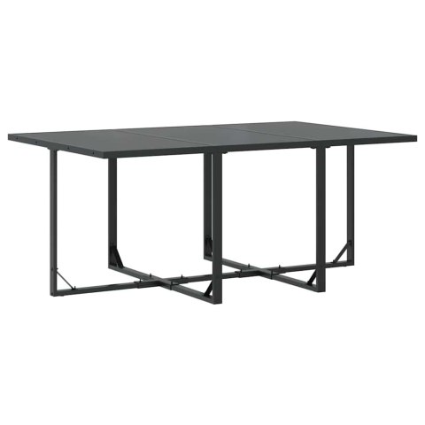 Zestaw do jadalni w ogrodzie 11 pcs Czarny Stal