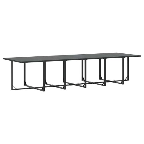 Zestaw do jadalni w ogrodzie 13 pcs Czarny Stal