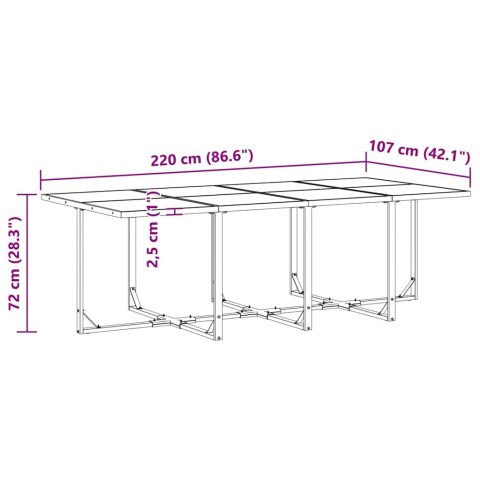 Zestaw do jadalni w ogrodzie 13 pcs Czarny Stal
