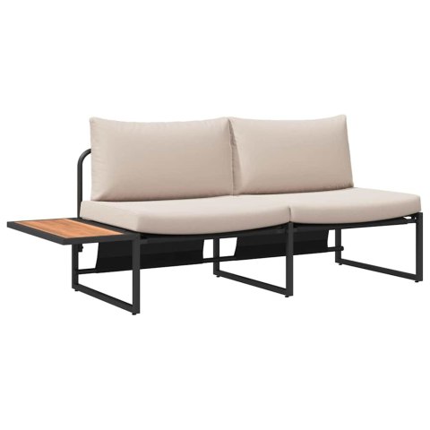 Zestaw do jadalni w ogrodzie 3 pcs Ciemnoszary Stal