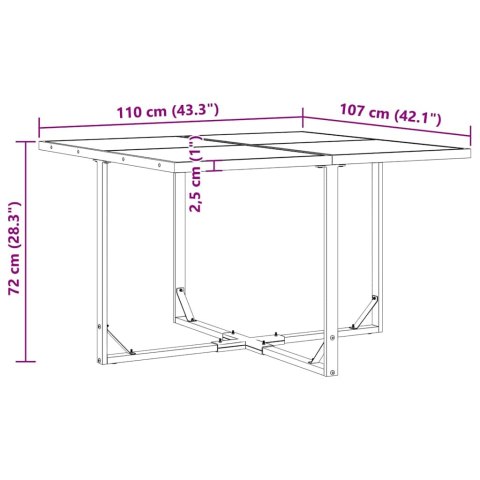 Zestaw do jadalni w ogrodzie 5 pcs Czarny Stal