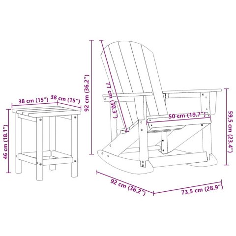 Zestaw wypoczynkowy w ogrodzie Biały HDPE