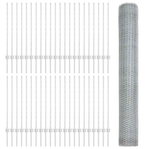 Płot i Słup Srebrny 1 x 100 m Stal