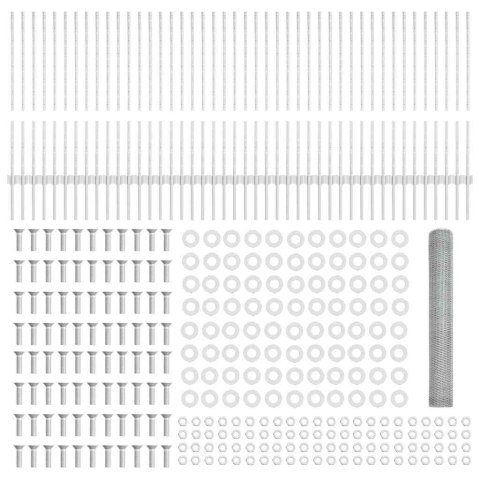 Płot i Słup Srebrny 1 x 100 m Stal