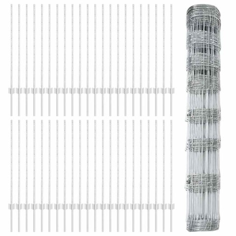 Płot i Słup Srebrny 1 x 100 m Stal