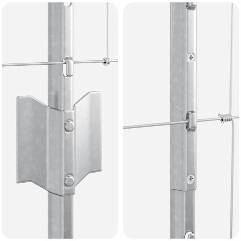 Płot i Słup Srebrny 1 x 100 m Stal