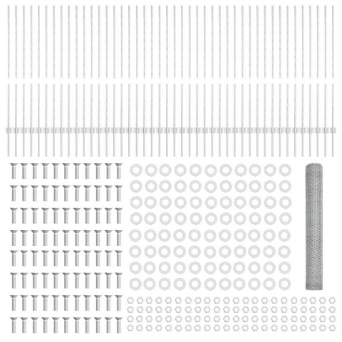 Płot i Słup Srebrny 1,2 x 100 m Stal