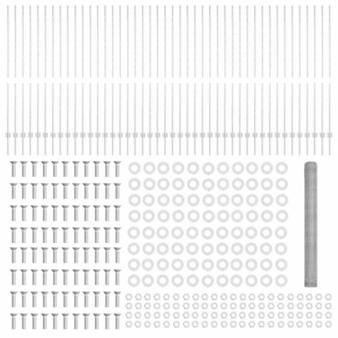Płot i Słup Srebrny 1,6 x 100 m Stal