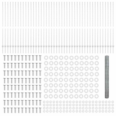 Płot i Słup Srebrny 1,6 x 100 m Stal
