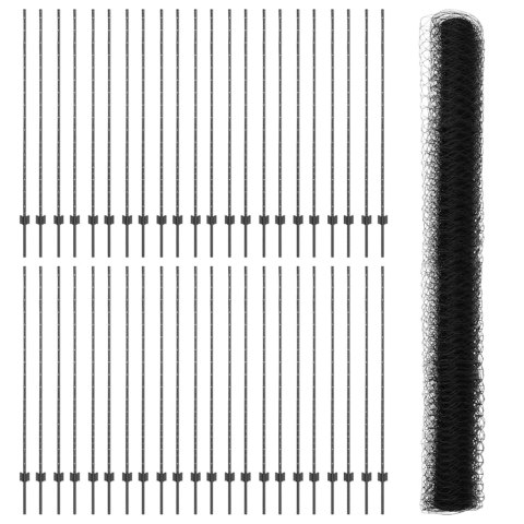 Płot i Słup Szary 1,6 x 100 m Stal