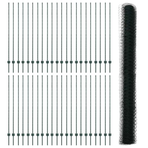 Płot i Słup Zielony 1,6 x 100 m Stal