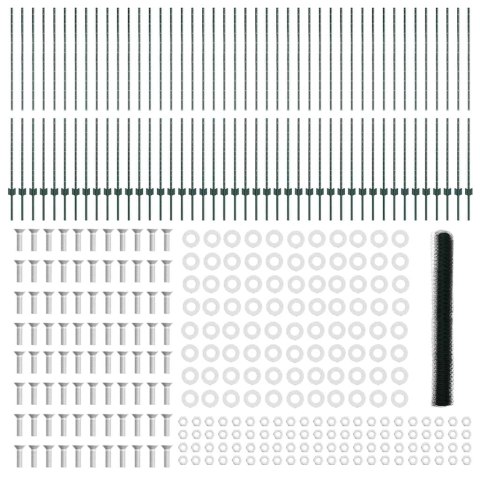 Płot i Słup Zielony 1,6 x 100 m Stal