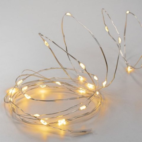 Świetlny łańcuch z timerem - 200 LED, ciepła biel