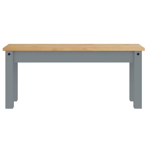 3-częściowy zestaw jadalny „Panama" Szary lite drewno sosnowe