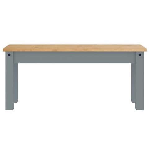 3-częściowy zestaw jadalny „Panama" Szary lite drewno sosnowe