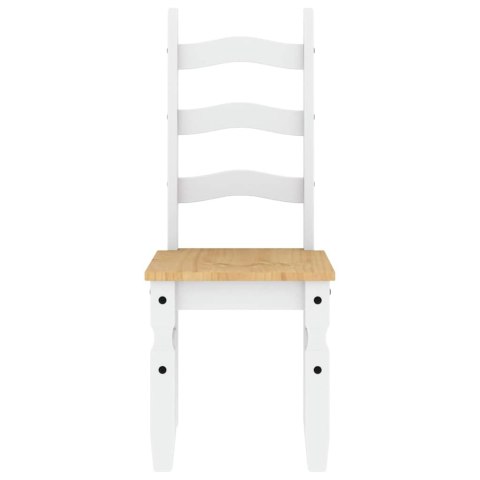 5-częściowy zestaw jadalny „Panama" białe lite drewno sosnowe