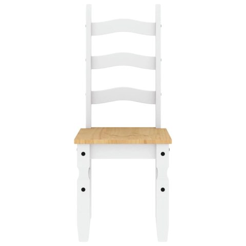 5-częściowy zestaw jadalny „Panama" białe lite drewno sosnowe