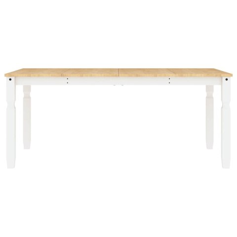 7-częściowy zestaw jadalny „Panama" białe lite drewno sosnowe