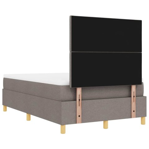 Łóżko sprężynowe z materacem Ciemnoszary 120 x 200 cm tkanina