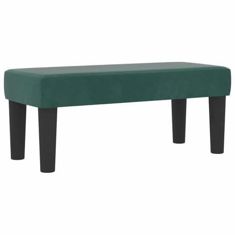 VidaXL Łóżko sprężynowe z materacem Ciemnozielony 100 x 200 cm Aksamit