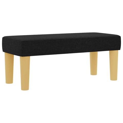 Łóżko sprężynowe z materacem Czarny 100 x 200 cm tkanina