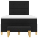Łóżko sprężynowe z materacem Czarny 120 x 190 cm tkanina