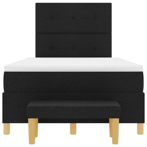 Łóżko sprężynowe z materacem Czarny 120 x 200 cm tkanina