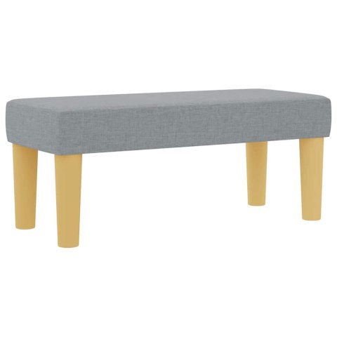 Łóżko sprężynowe z materacem Jasnoszary 100 x 200 cm tkanina