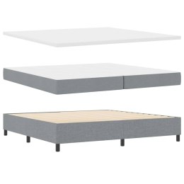 Łóżko sprężynowe z materacem Jasnoszary 200 x 200 cm