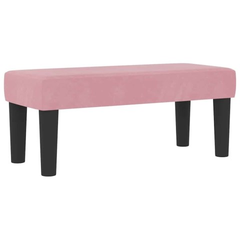 Łóżko sprężynowe z materacem Różowy 100 x 200 cm Aksamit