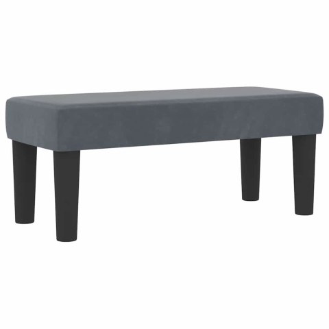 VidaXL Łóżko sprężynowe z materacem ciemno szary 100 x 200 cm Aksamit