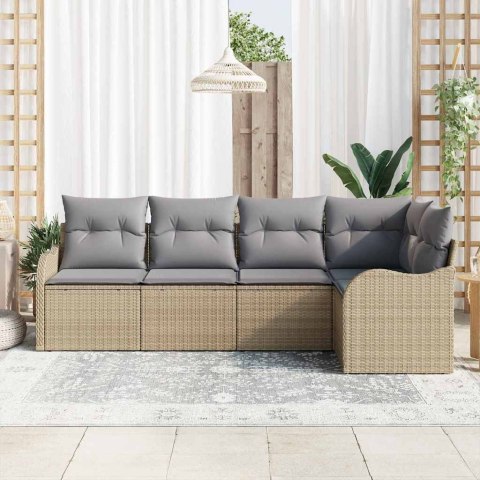 Zestaw Sof na Ogród Beżowy polirattan