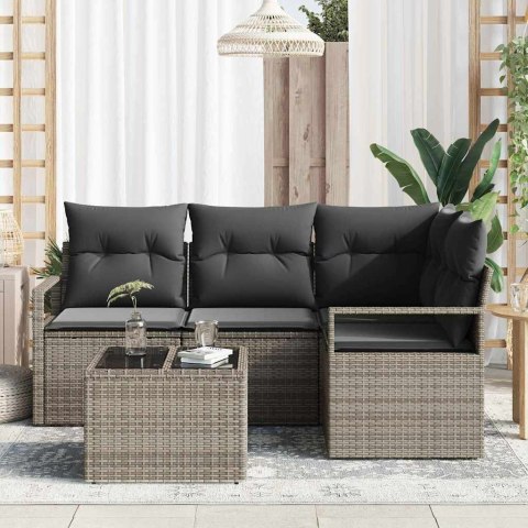 Zestaw Sof 5 pcs Szary polirattan