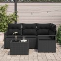 Zestaw Sof 5 pcs Czarny polirattan