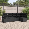 Zestaw Sof 5 pcs Czarny polirattan