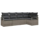 Zestaw Sof 5 pcs Szary polirattan