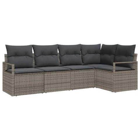 Zestaw Sof 5 pcs Szary polirattan