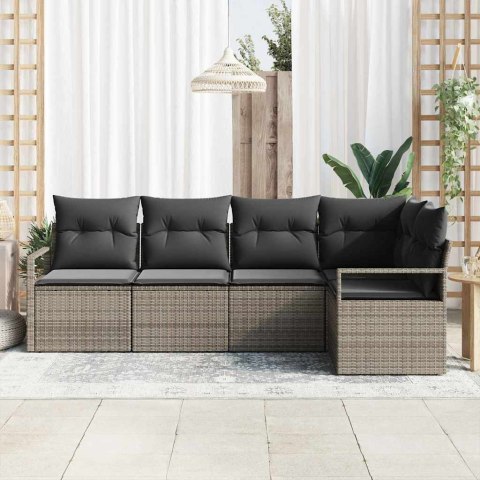 Zestaw Sof 5 pcs Szary polirattan