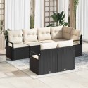 Zestaw Sof 7 pcs Czarny polirattan