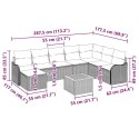 Zestaw Sof na Ogród 9 pcs Beżowy Polirattan