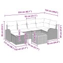 Zestaw Sof na Ogród 7 pcs Beżowy Polirattan