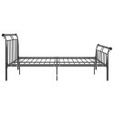Rama łóżka, czarna, metalowa, 200 x 200 cm
