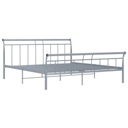 Rama łóżka, szara, metalowa, 200 x 200 cm