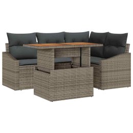 Zestaw do jadalni w ogrodzie Szary i brązowy 100 x 55 x 73 cm