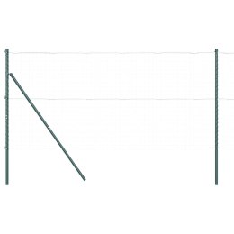 Słupek ogrodzeniowy. 52 pcs Zielony 3,2 x 3,2 x 190 cm Stal