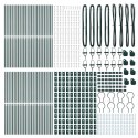 Słupek ogrodzeniowy. 52 pcs Zielony 3,2 x 3,2 x 200 cm Stal
