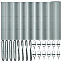 Słupek ogrodzeniowy. 52 pcs Zielony 3,2 x 3,2 x 210 cm Stal