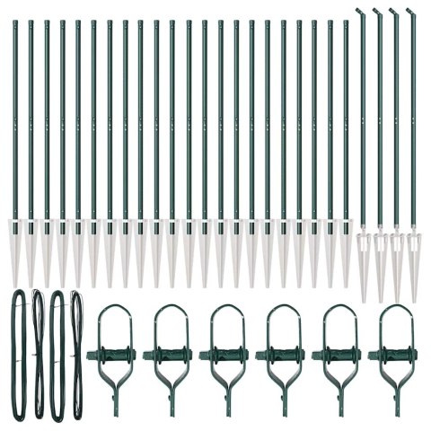 Słupek ogrodzeniowy. Inny 26 pcs Szary 3,2 x 3,2 x 180 cm Stal