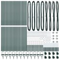 Słupek ogrodzeniowy. Inny 52 pcs Szary 3,2 x 3,2 x 100 cm Stal