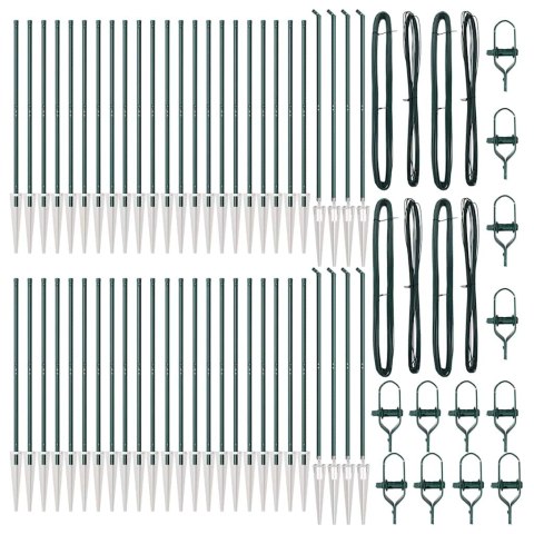 Słupek ogrodzeniowy. Inny 52 pcs Szary 3,2 x 3,2 x 140 cm Stal